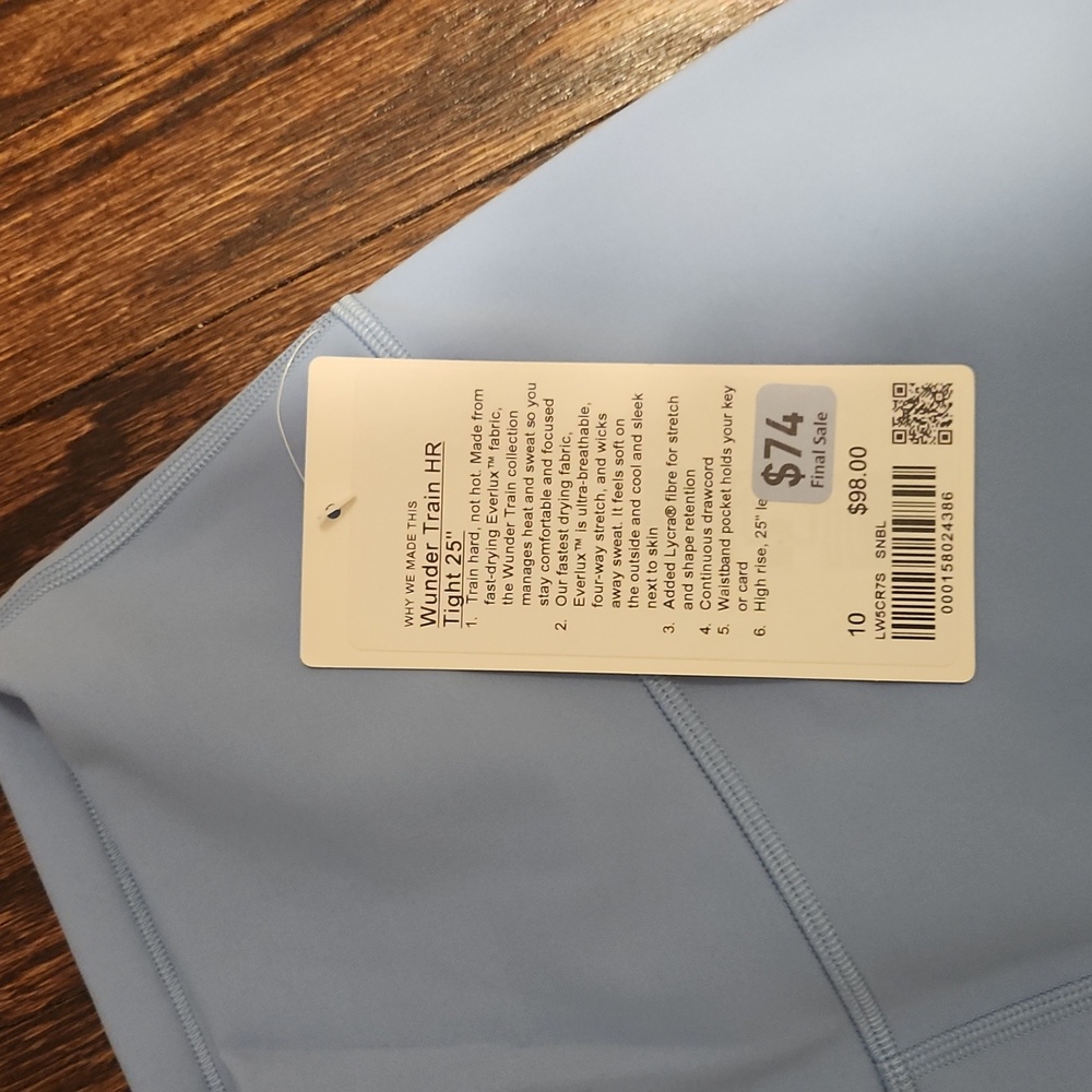 Lululemon Wunder Train High-Rise Tight 25" Size 10 - Picture 2 of 6